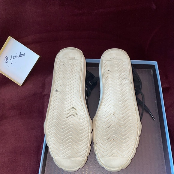 Black PRADA canvas tread-sole high top sneaker US 8 /EU 38 (Calzature Donna) - Picture 5 of 5